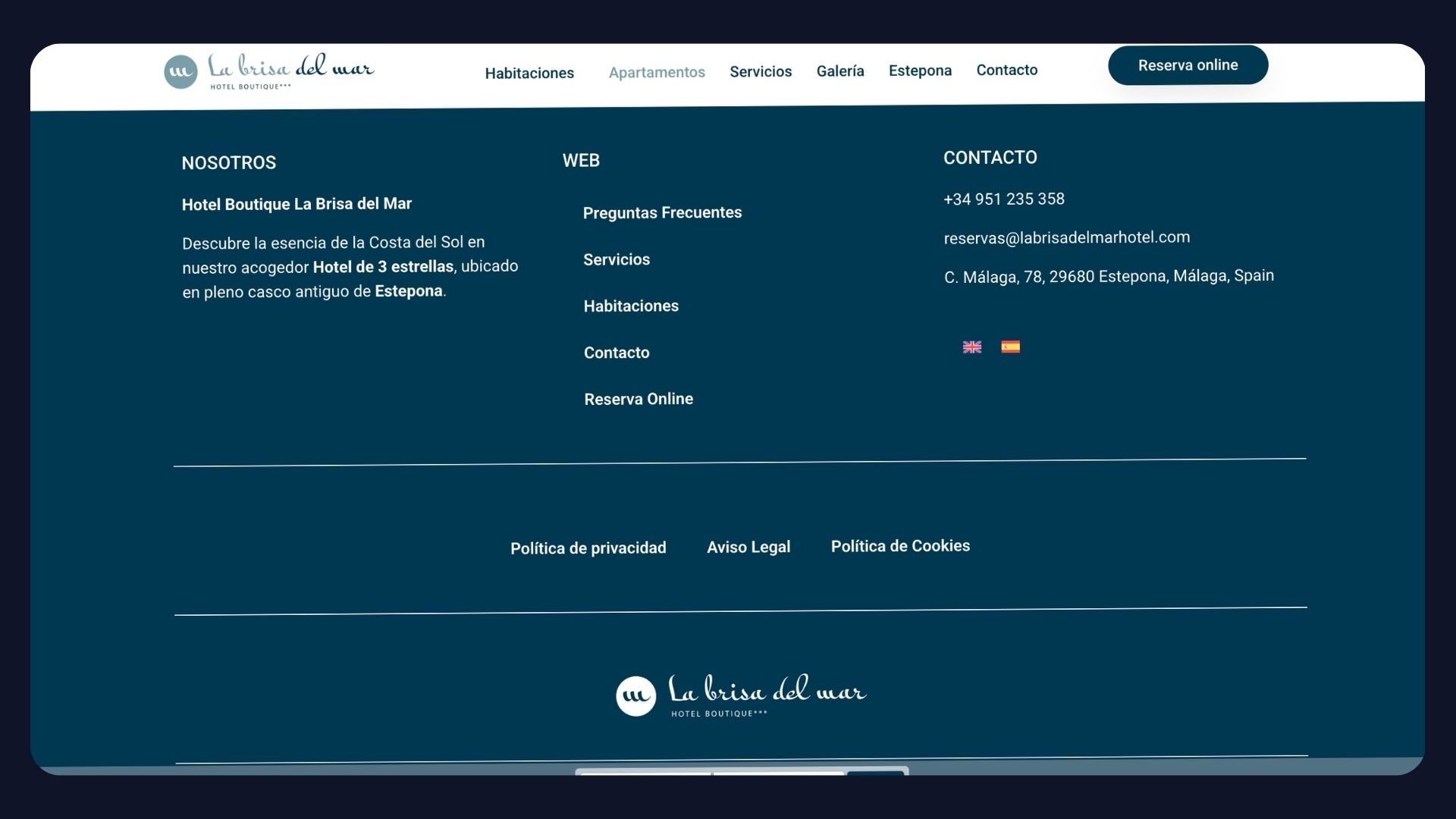 Diseno web Hotel La Brisa del Mar Estepona Sextaplanta 4