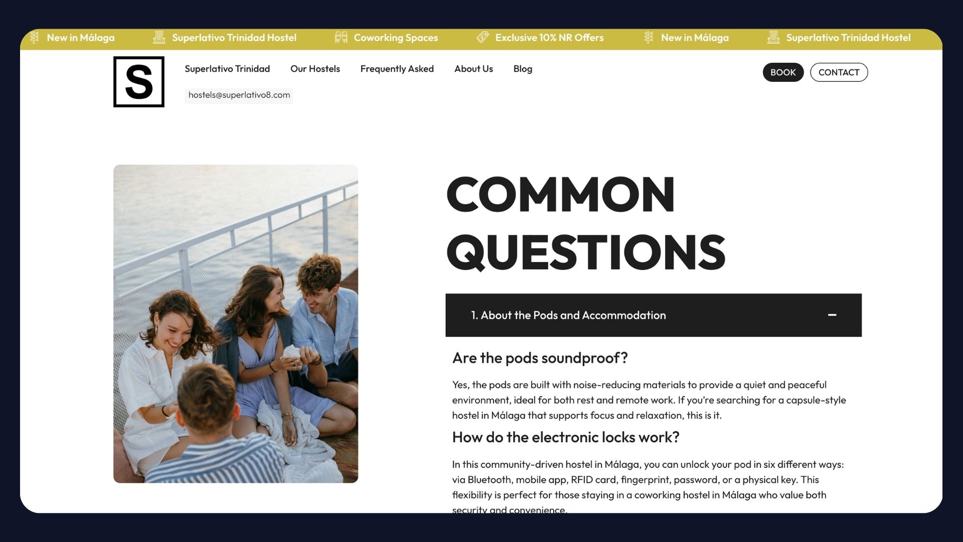 Diseno web con motor de reservas de los Hostales Superlativo 5