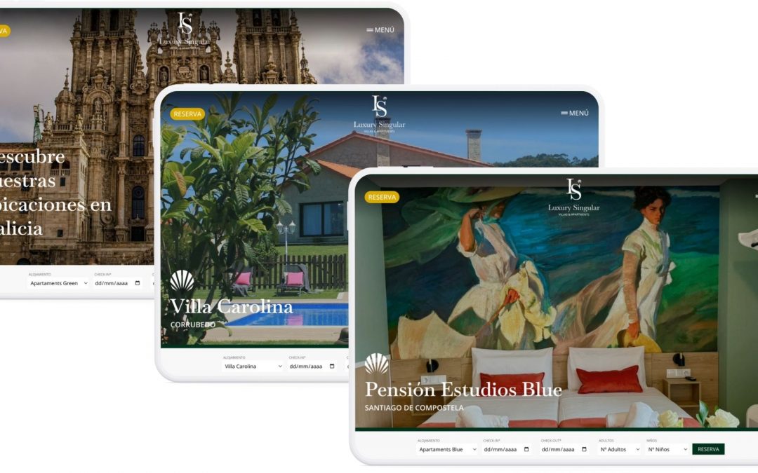 Diseño web con motor de reservas de los alojamientos Luxury Singular