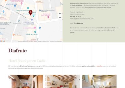 Web Design with Booking Engine for Hotel Casa de las Cuatro Torres