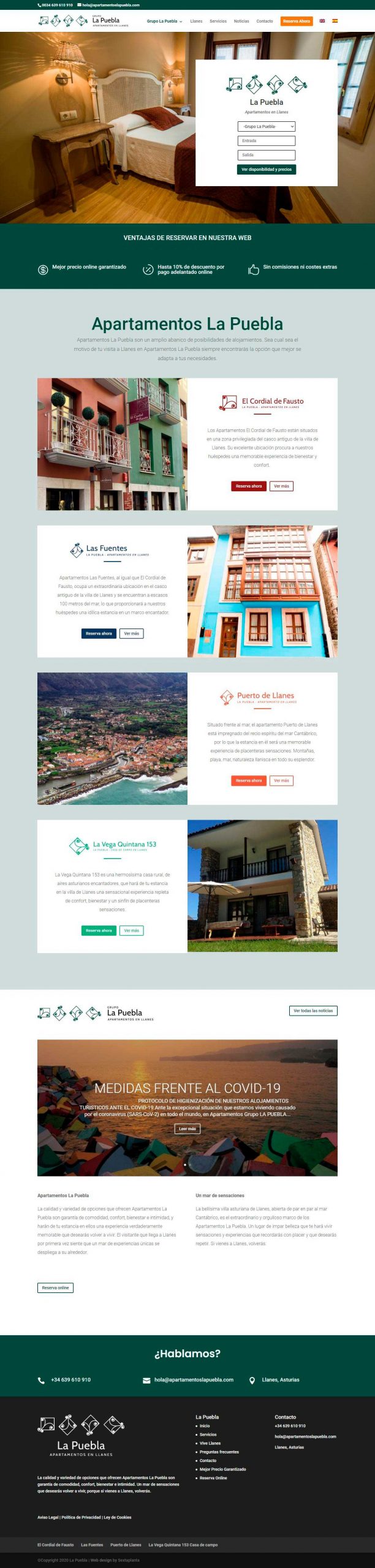 Diseño Web Apartamentos turísticos Sitito
